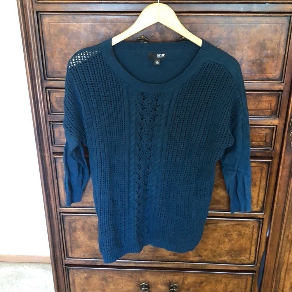 A.n.a turquoise cable knit sweater